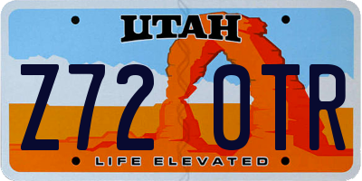 UT license plate Z720TR