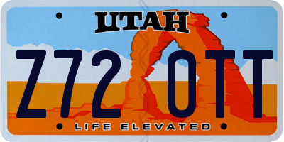 UT license plate Z720TT