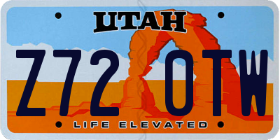 UT license plate Z720TW