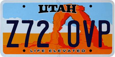 UT license plate Z720VP