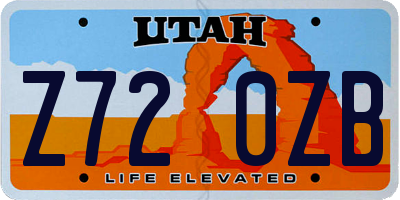 UT license plate Z720ZB