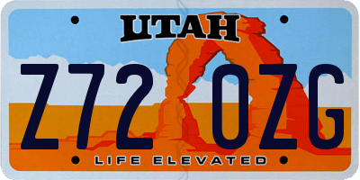 UT license plate Z720ZG