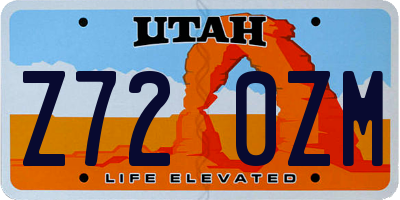 UT license plate Z720ZM