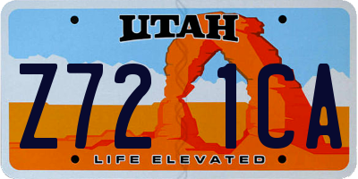 UT license plate Z721CA