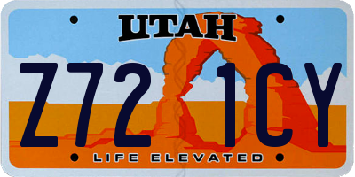UT license plate Z721CY