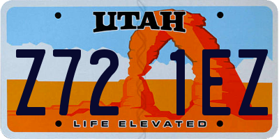 UT license plate Z721EZ