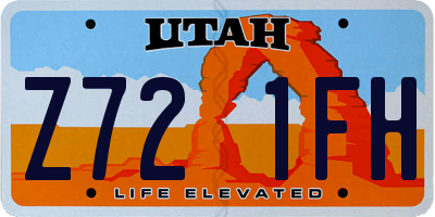 UT license plate Z721FH