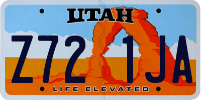 UT license plate Z721JA