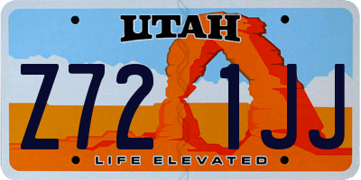 UT license plate Z721JJ