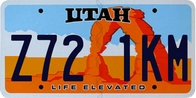 UT license plate Z721KM