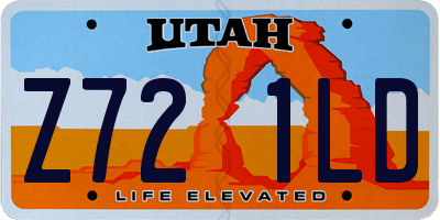 UT license plate Z721LD