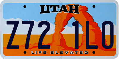UT license plate Z721LO