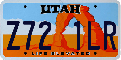 UT license plate Z721LR