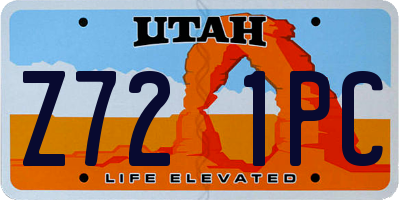 UT license plate Z721PC