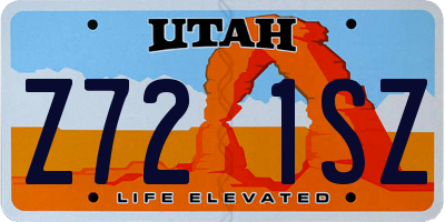 UT license plate Z721SZ