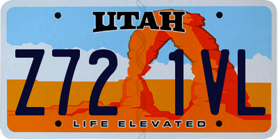 UT license plate Z721VL