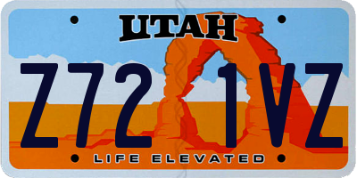 UT license plate Z721VZ
