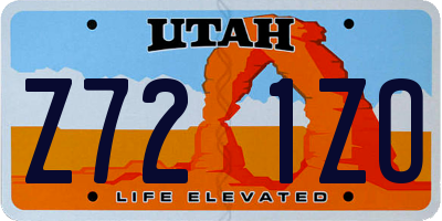 UT license plate Z721ZO