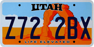 UT license plate Z722BX