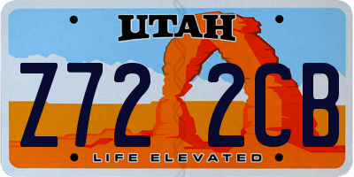 UT license plate Z722CB