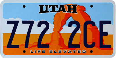 UT license plate Z722CE