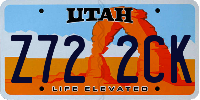 UT license plate Z722CK