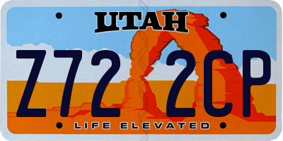 UT license plate Z722CP