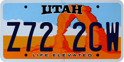 UT license plate Z722CW