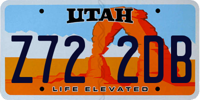 UT license plate Z722DB