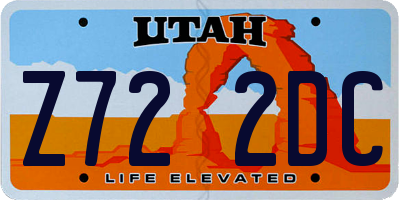 UT license plate Z722DC