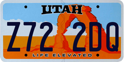 UT license plate Z722DQ