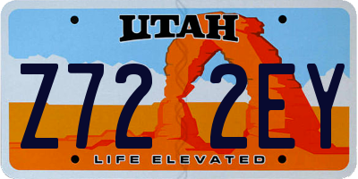 UT license plate Z722EY
