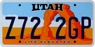 UT license plate Z722GP