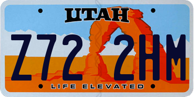 UT license plate Z722HM
