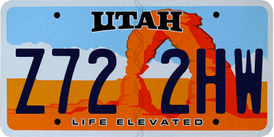 UT license plate Z722HW