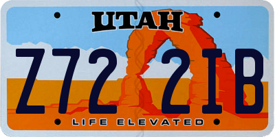 UT license plate Z722IB