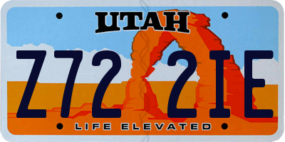UT license plate Z722IE