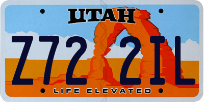 UT license plate Z722IL