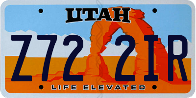 UT license plate Z722IR