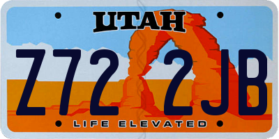 UT license plate Z722JB