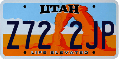 UT license plate Z722JP