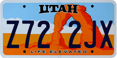 UT license plate Z722JX