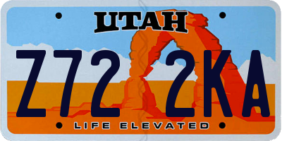 UT license plate Z722KA