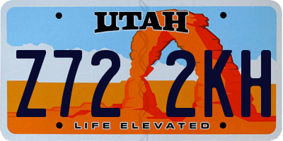 UT license plate Z722KH