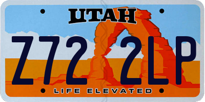 UT license plate Z722LP