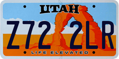 UT license plate Z722LR