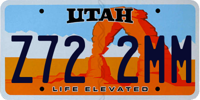 UT license plate Z722MM