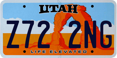 UT license plate Z722NG