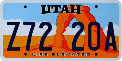 UT license plate Z722OA