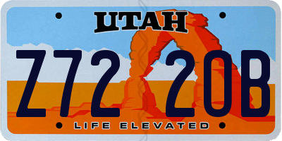 UT license plate Z722OB